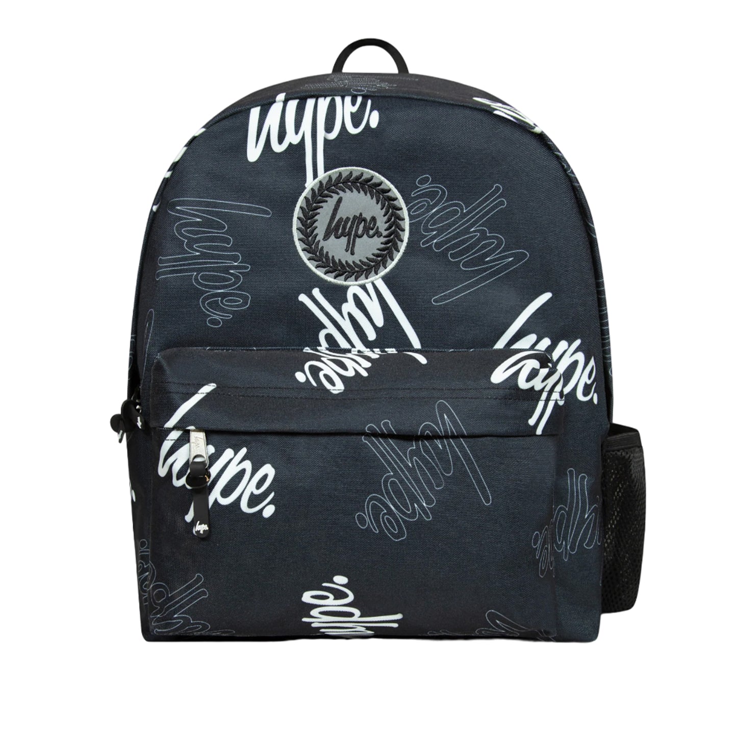 Black-White - Front - Hype Iconic Multi Script Backpack