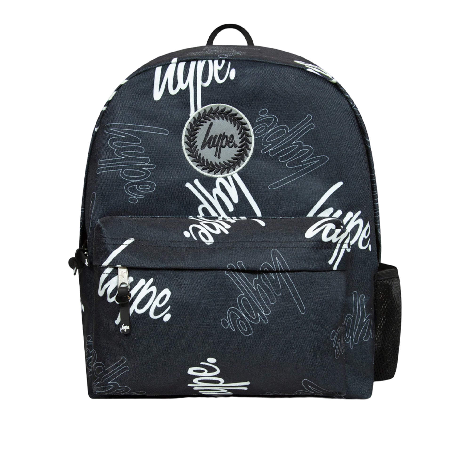 Black-White - Front - Hype Iconic Multi Script Backpack