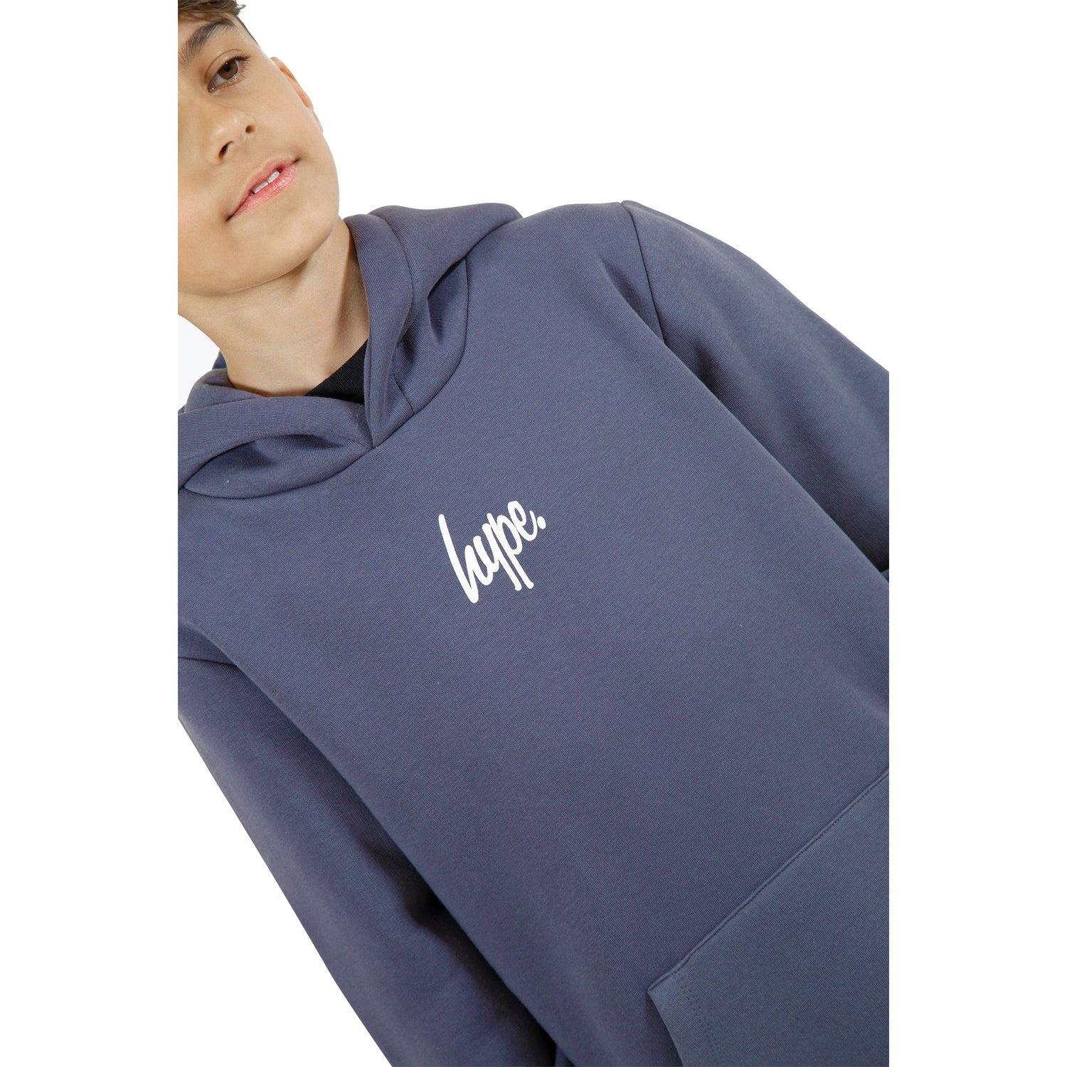 Grey-White - Lifestyle - Hype Boys Mini Script Hoodie