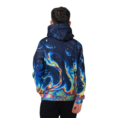 Multicoloured - Back - Hype Boys Rainbow Marble Hoodie