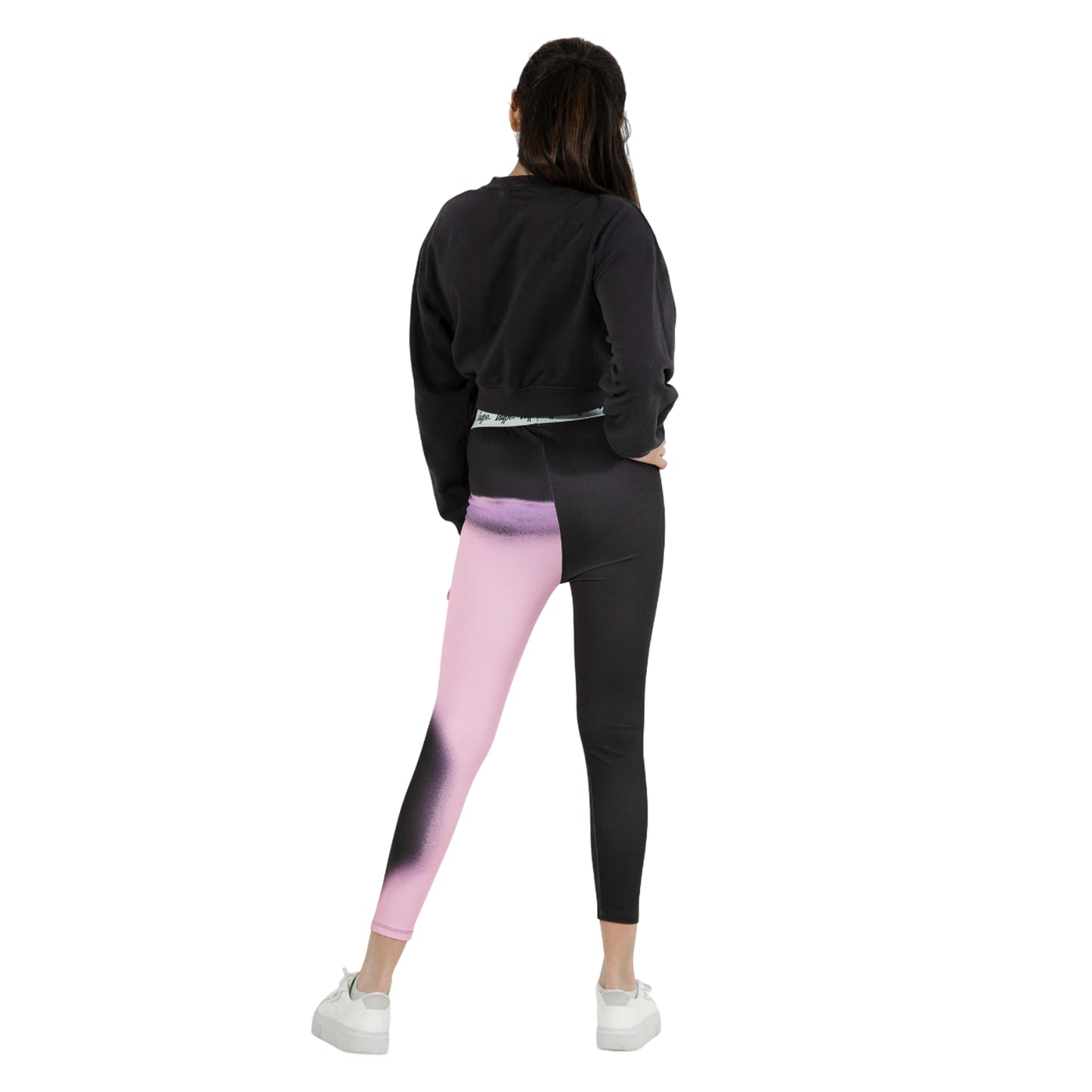 Pink-Black - Lifestyle - Hype Girls Spray Fade Leggings