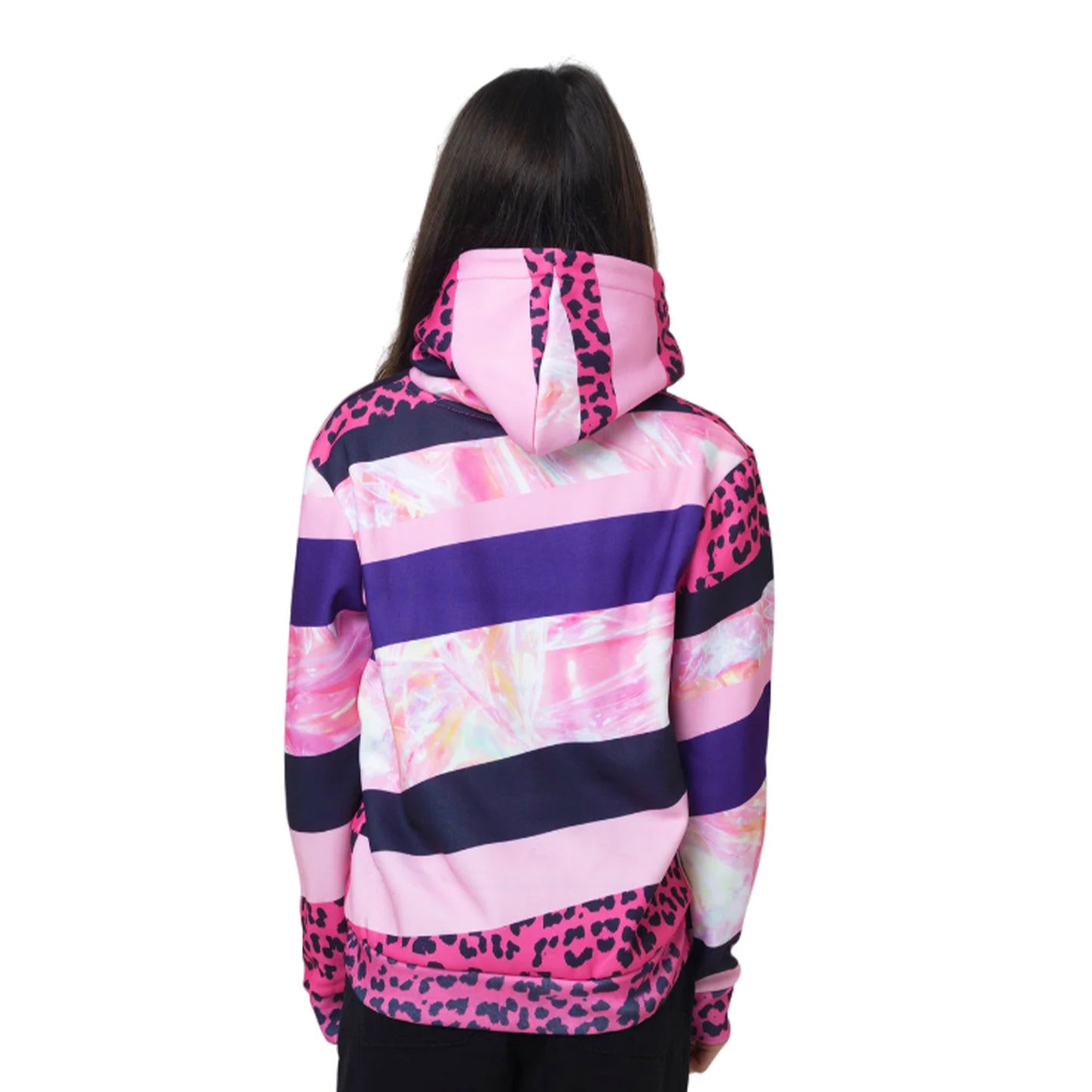 Multicoloured - Back - Hype Girls Stripe Hoodie