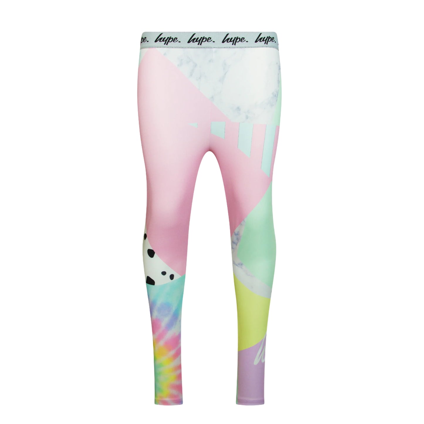 Multicoloured - Back - Hype Girls Pastel Collage Leggings