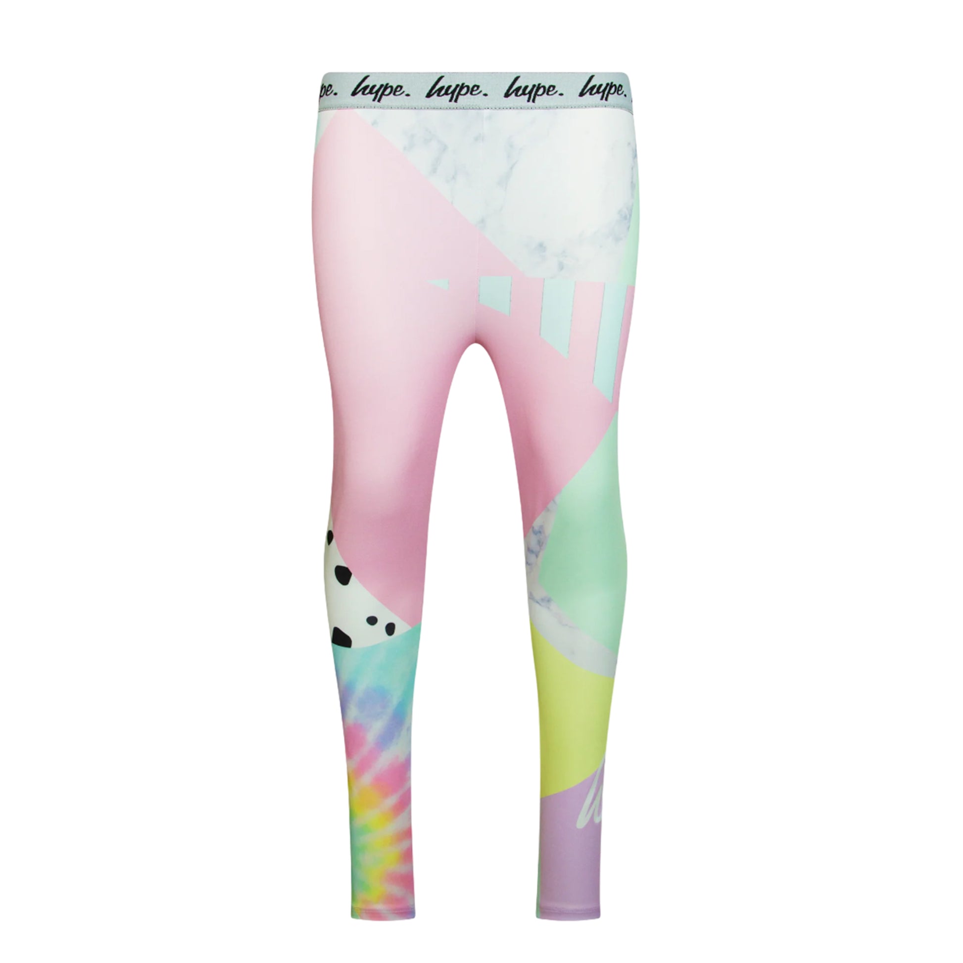 Multicoloured - Back - Hype Girls Pastel Collage Leggings