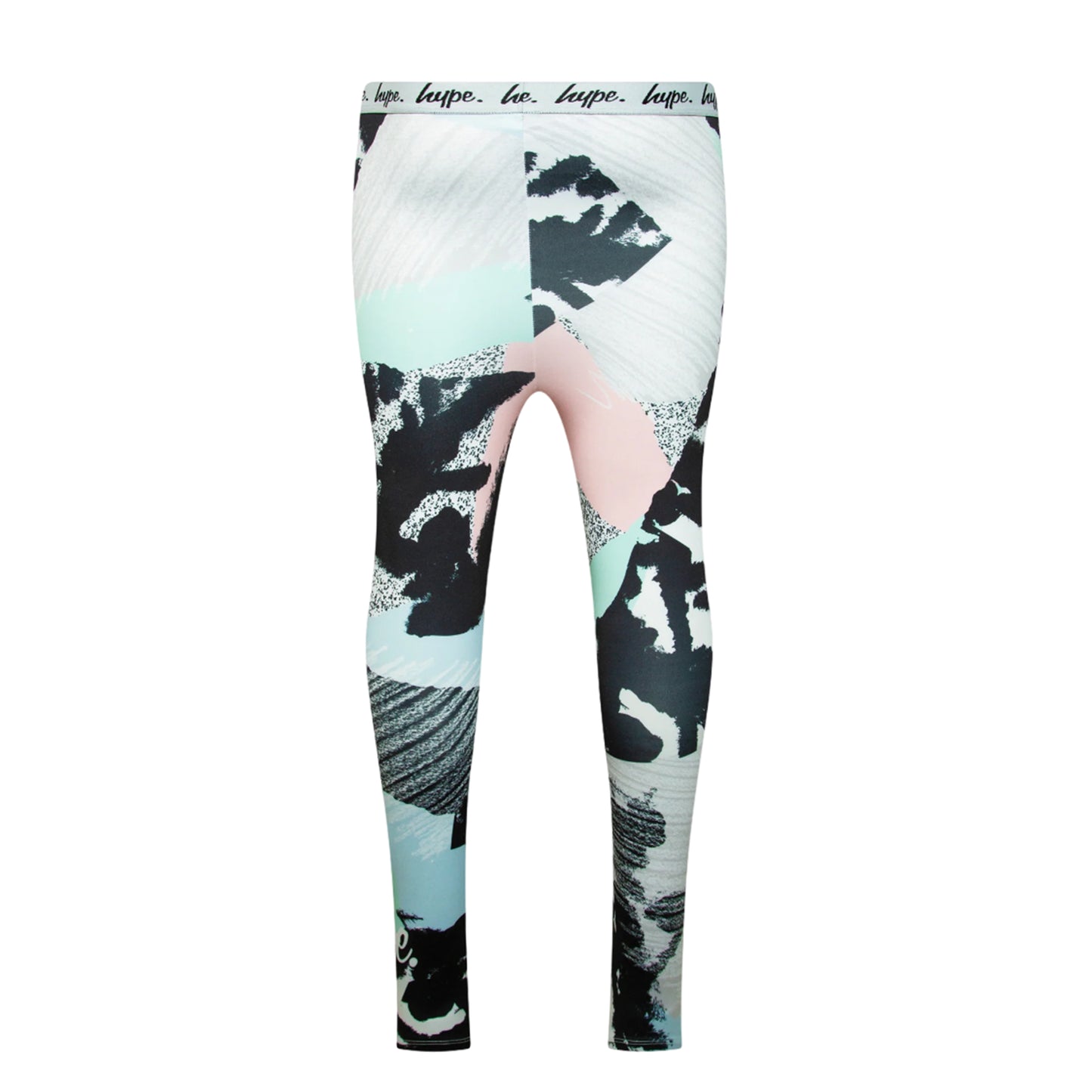 Multicoloured - Back - Hype Girls Pastel Abstract Leggings