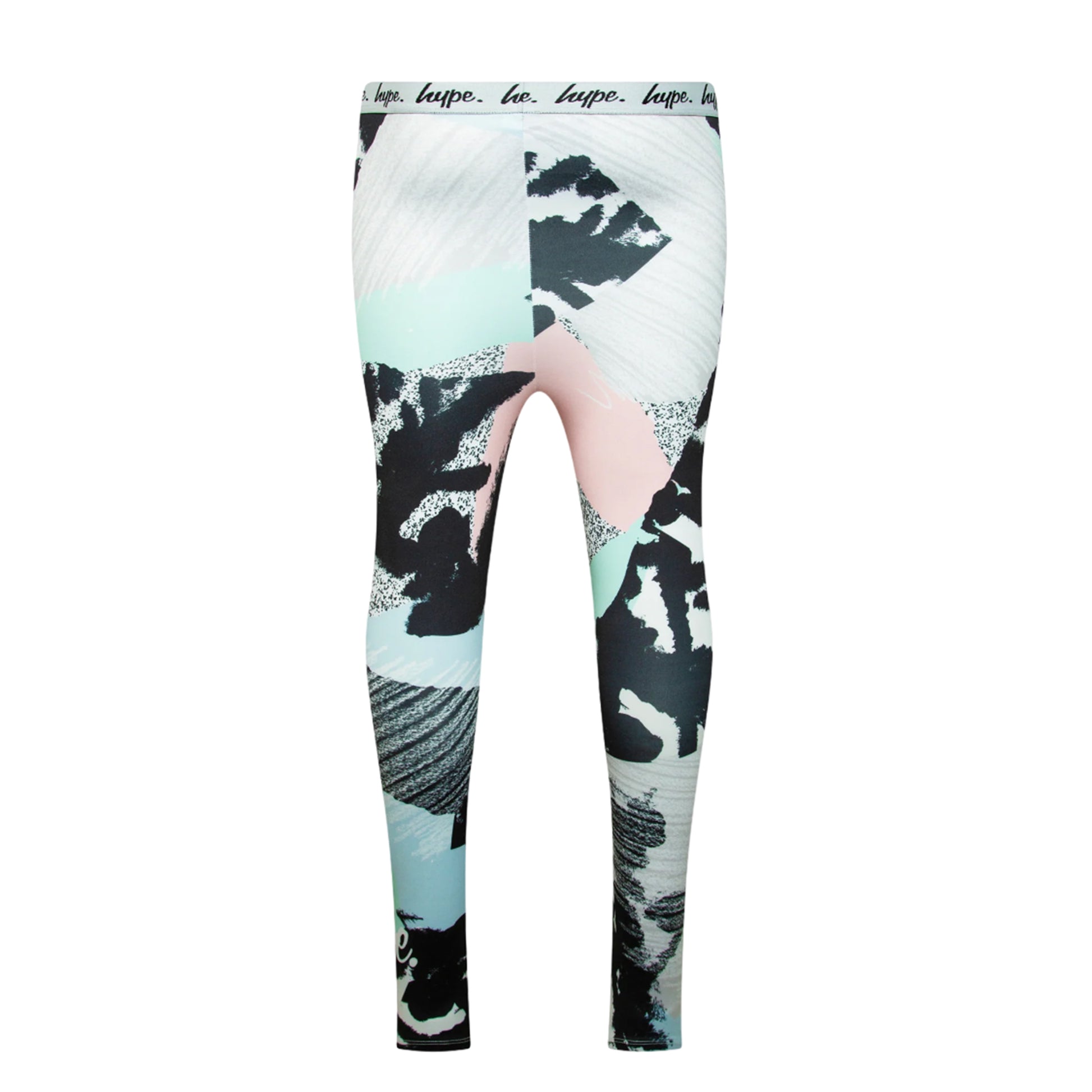Multicoloured - Back - Hype Girls Pastel Abstract Leggings