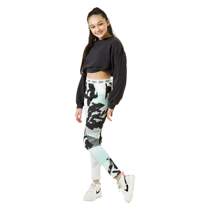 Multicoloured - Side - Hype Girls Pastel Abstract Leggings