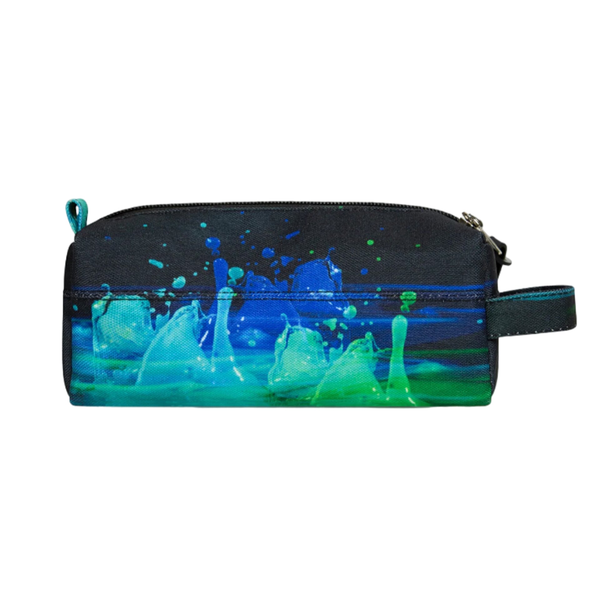 Black-Blue-Green - Back - Hype 3D Droplets Pencil Case