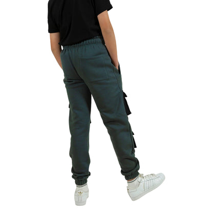Blue - Back - Hype Boys Utility Jogging Bottoms