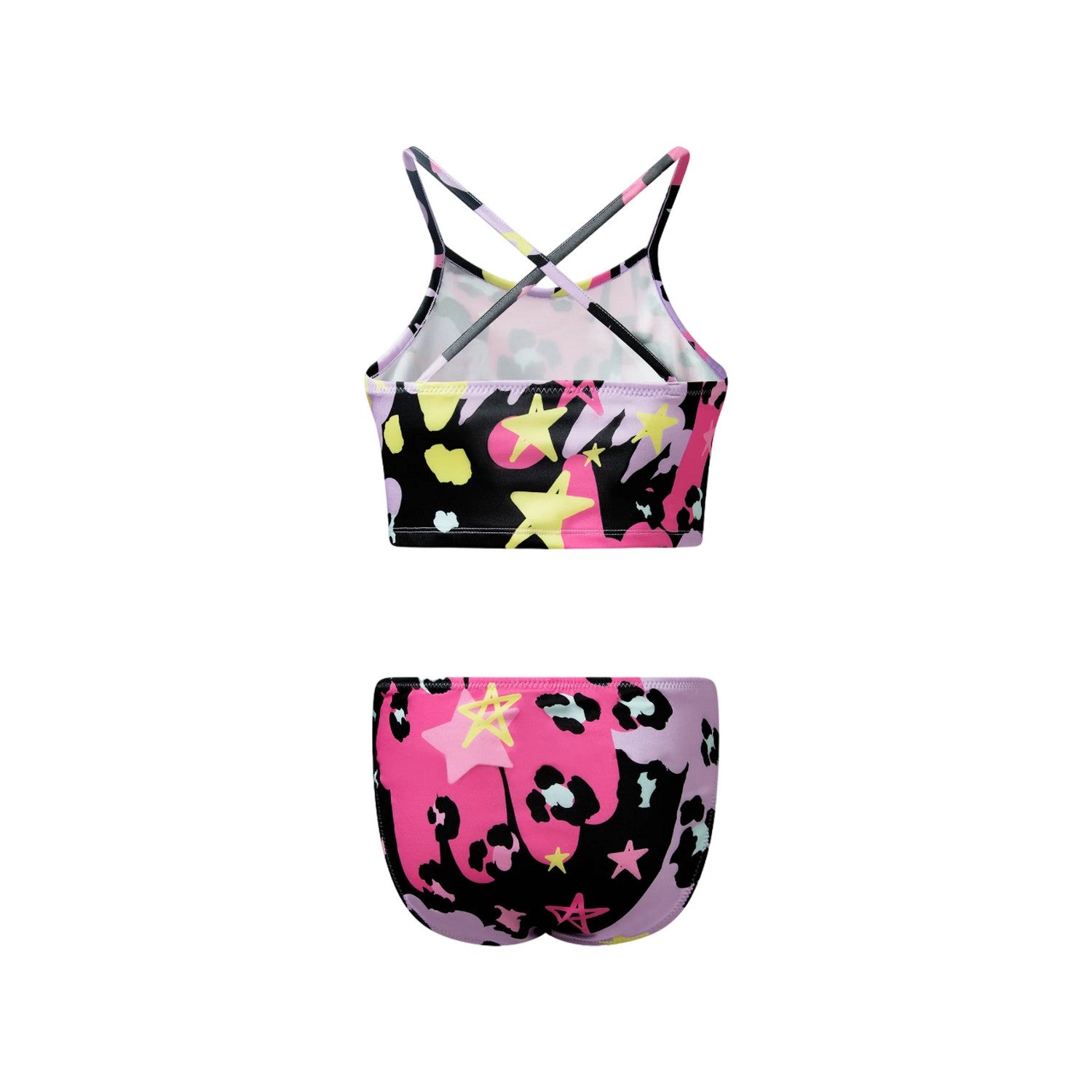 Multicoloured - Lifestyle - Hype Girls Leopard Doodle Bikini
