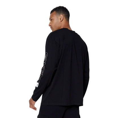 Black - Back - Hype Unisex Adult Continu8 Boxy Long-Sleeved T-Shirt