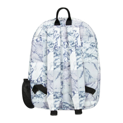 White - Back - Hype Grey Marble Backpack