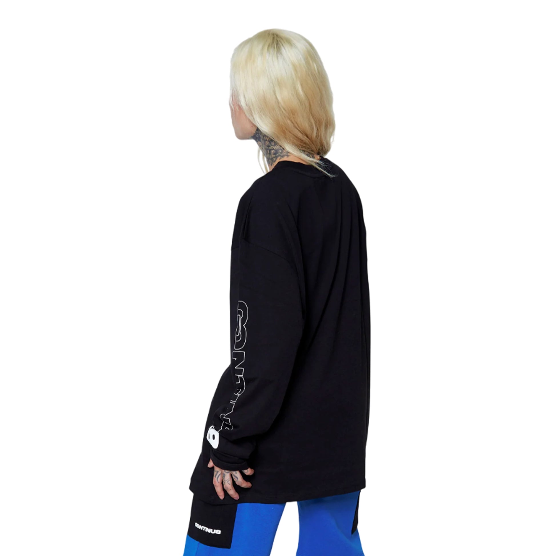 Black - Back - Hype Unisex Adult Square Spectrum Continu8 Boxy T-Shirt