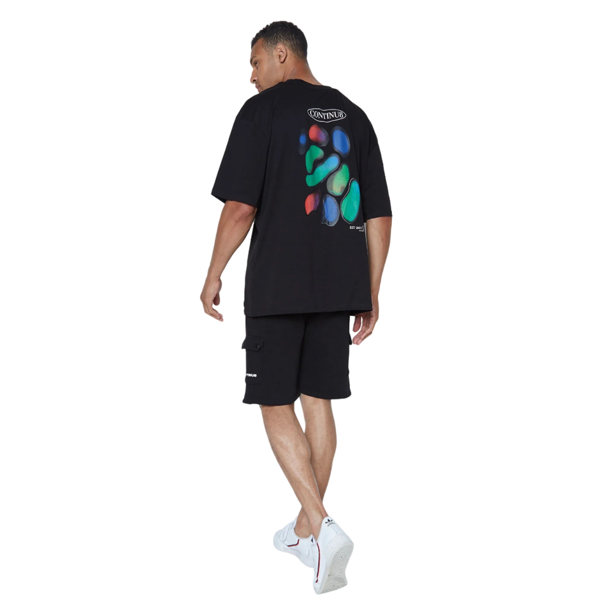 Black - Lifestyle - Hype Unisex Adult Blob Continu8 Boxy T-Shirt
