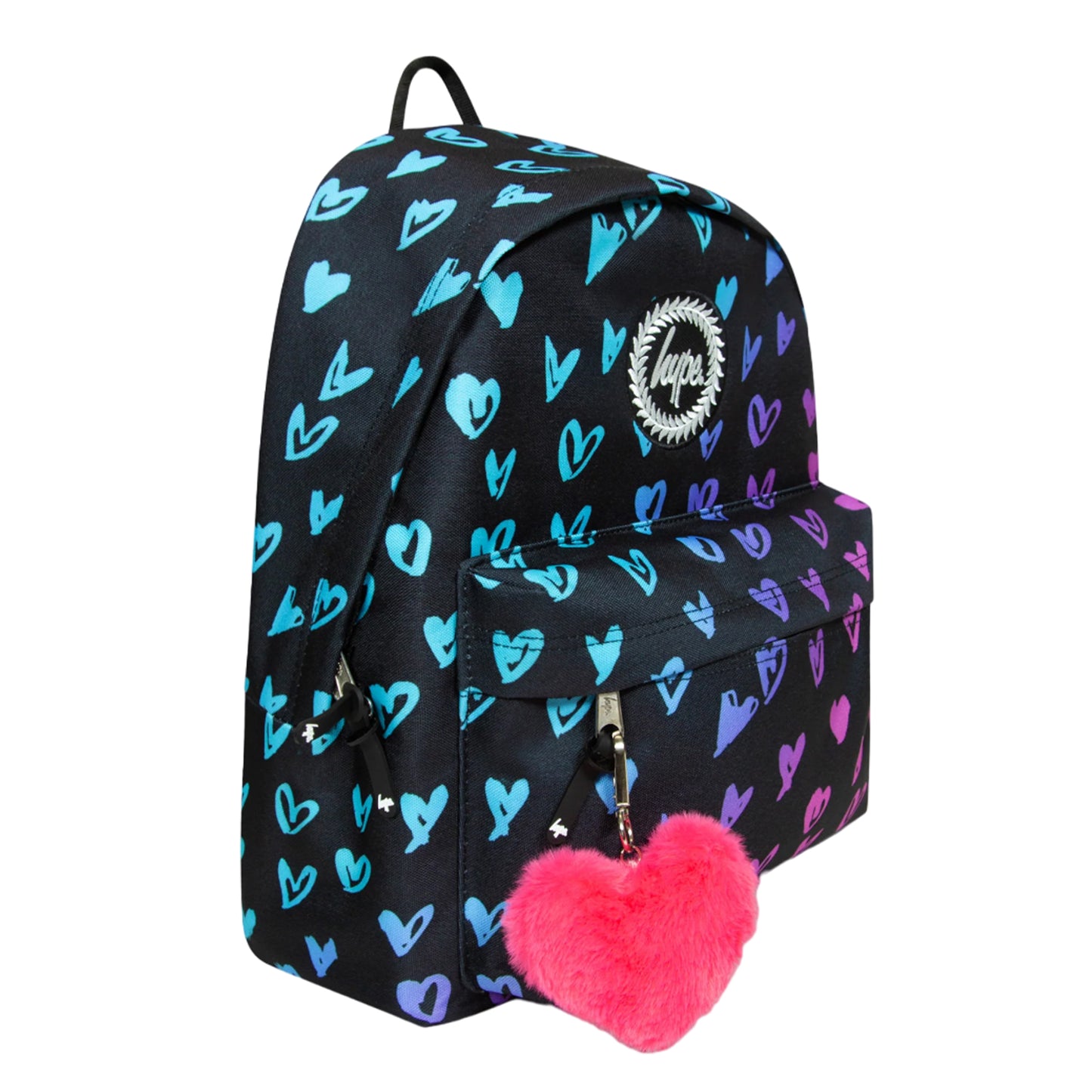 Black-Blue-Purple - Lifestyle - Hype Scribble Heart Backpack