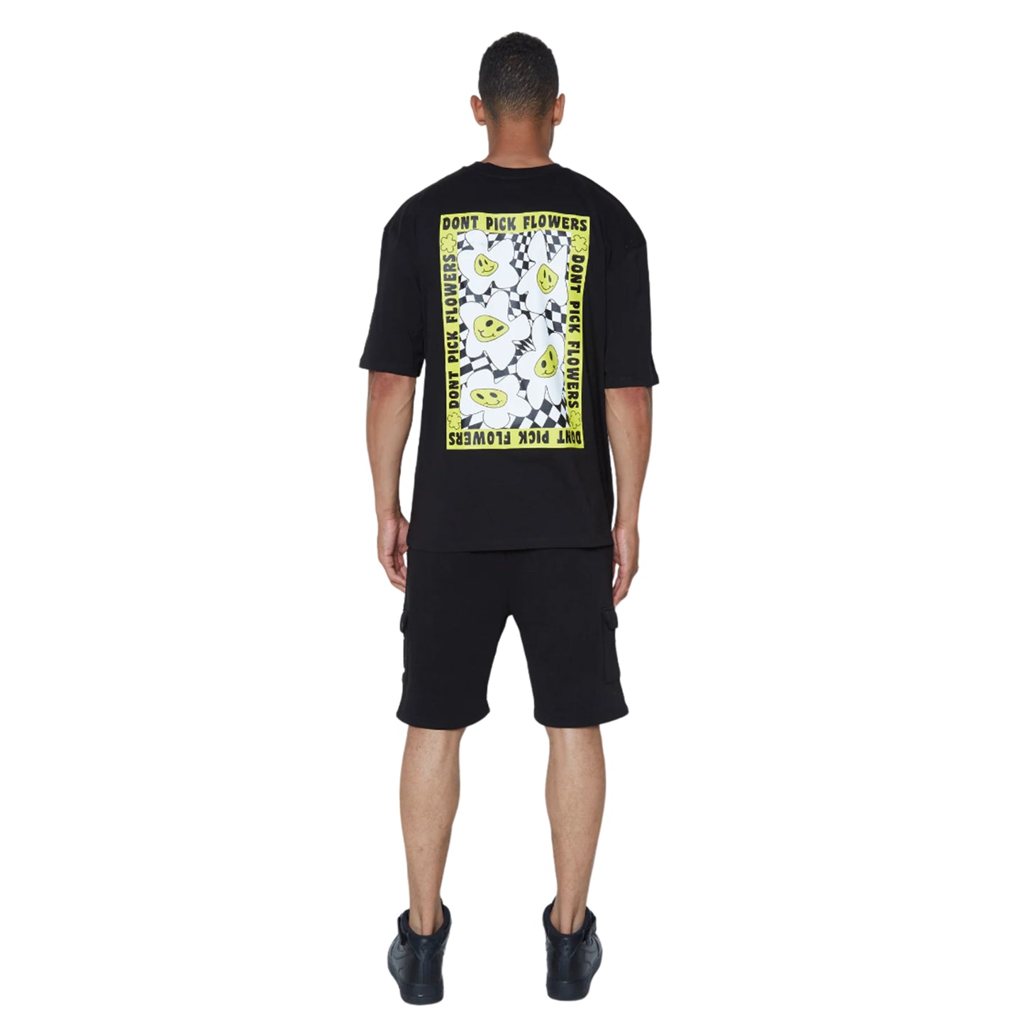 Black - Lifestyle - Hype Unisex Adult Dont Pick Flowers Continu8 Boxy T-Shirt