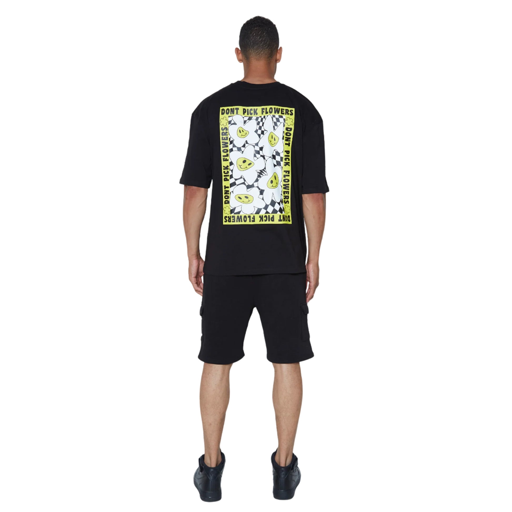 Black - Lifestyle - Hype Unisex Adult Dont Pick Flowers Continu8 Boxy T-Shirt