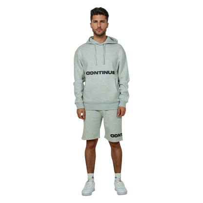 Grey - Back - Hype Unisex Adult Marl Continu8 Boxy Hoodie