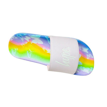 Multicoloured - Back - Hype Girls Strobe Butterfly Script Sliders