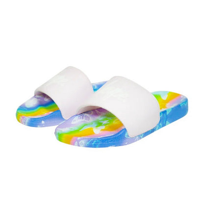 Multicoloured - Front - Hype Girls Strobe Butterfly Script Sliders
