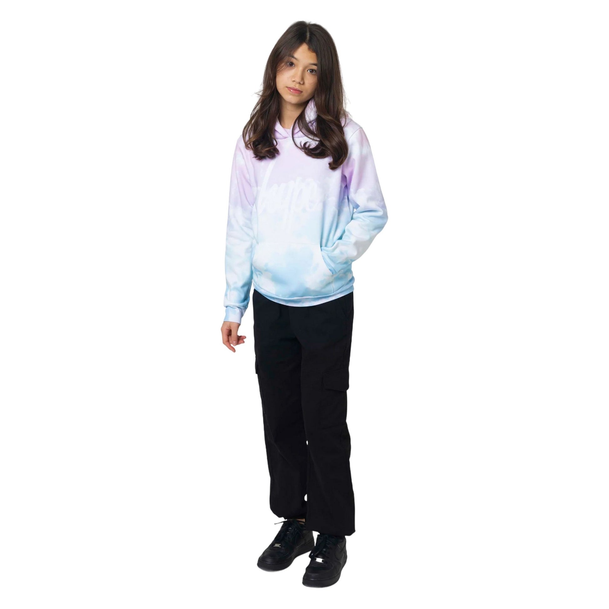 Multicoloured - Side - Hype Girls Pastel Clouds Hoodie