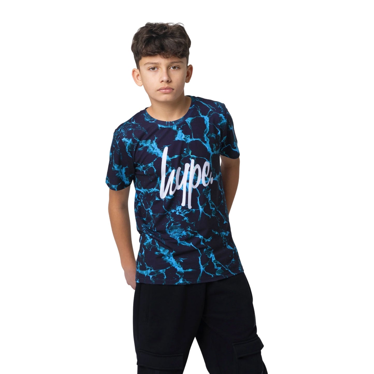 Blue-White - Front - Hype Boys X-Ray Pool T-Shirt