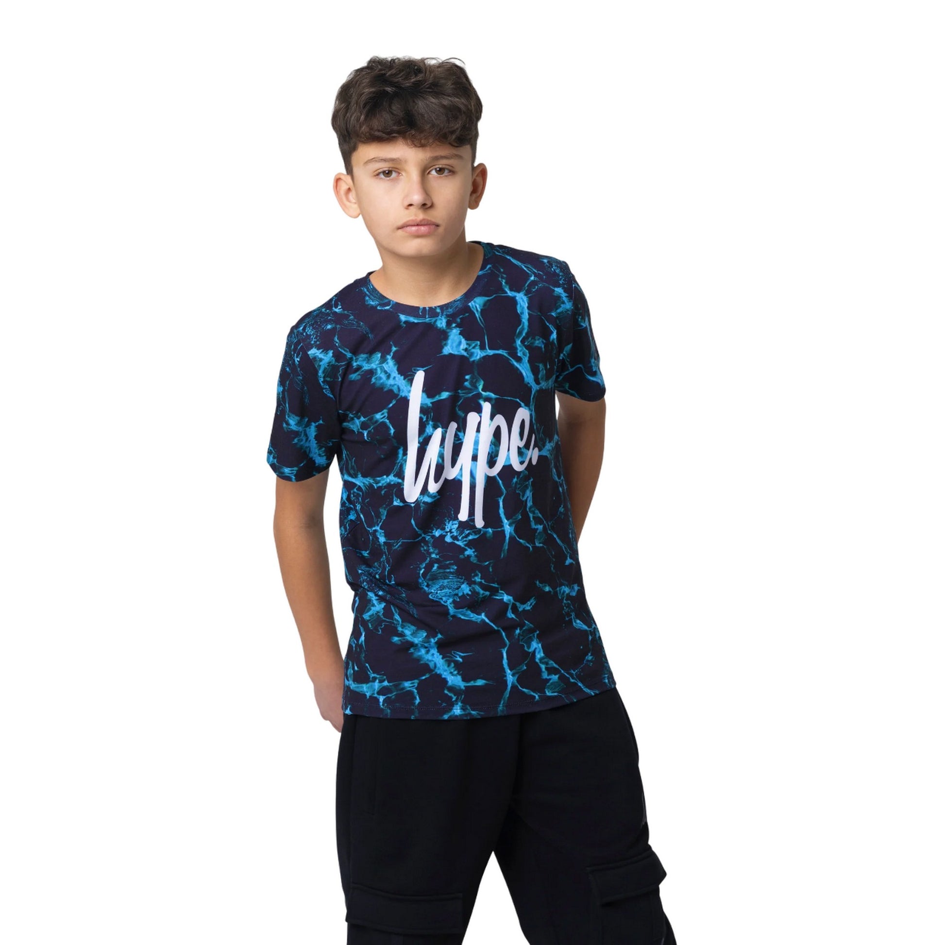 Blue-White - Front - Hype Boys X-Ray Pool T-Shirt