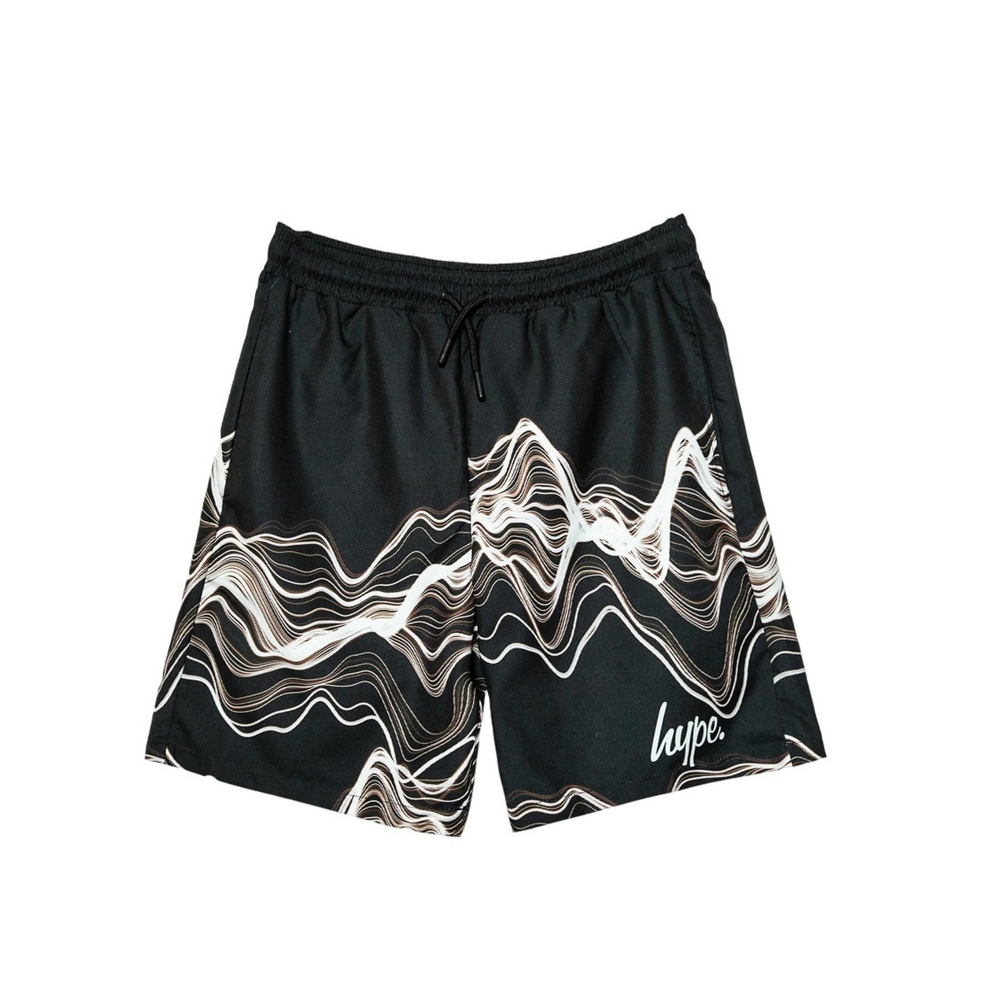 Black-White - Front - Hype Boys Vibrations Swim Shorts