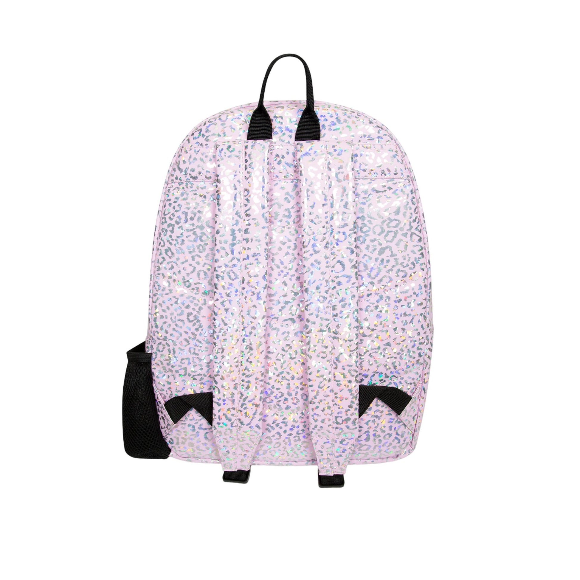 Pink - Back - Hype Holographic Leopard Backpack