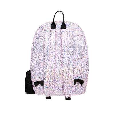 Pink - Back - Hype Holographic Leopard Backpack