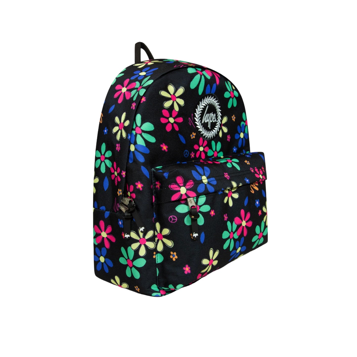 Multicoloured - Side - Hype Hand Drawn Floral Backpack