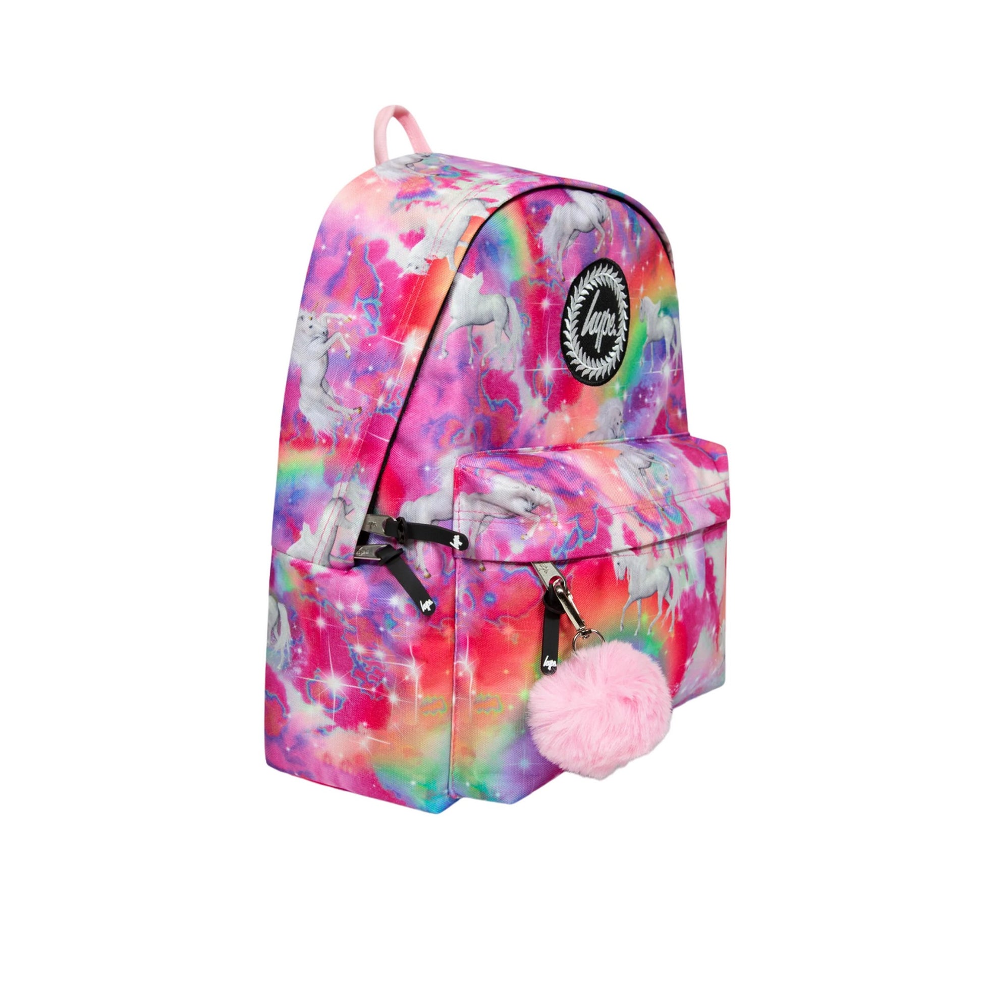 Pink - Side - Hype Rainbow Magical Unicorn Backpack