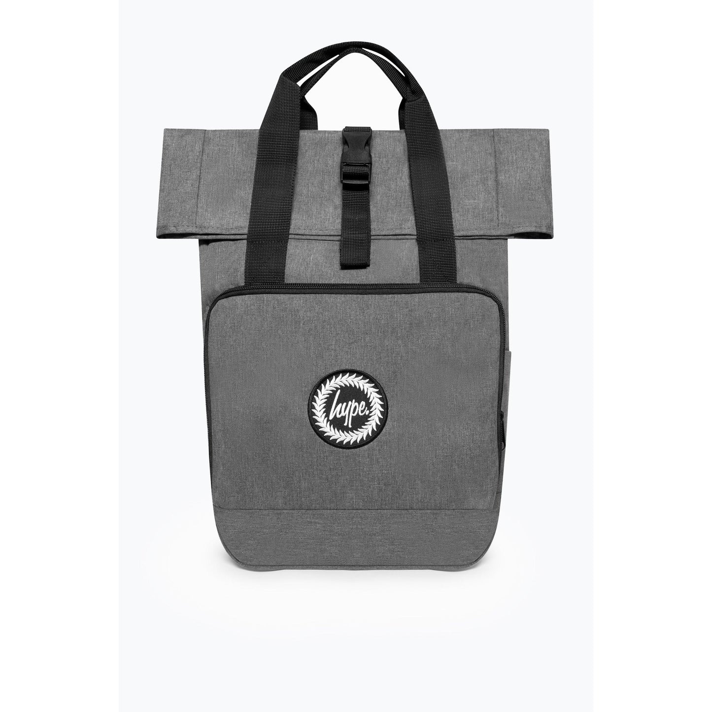 Grey - Front - Hype Roll Top Recycled Laptop Backpack