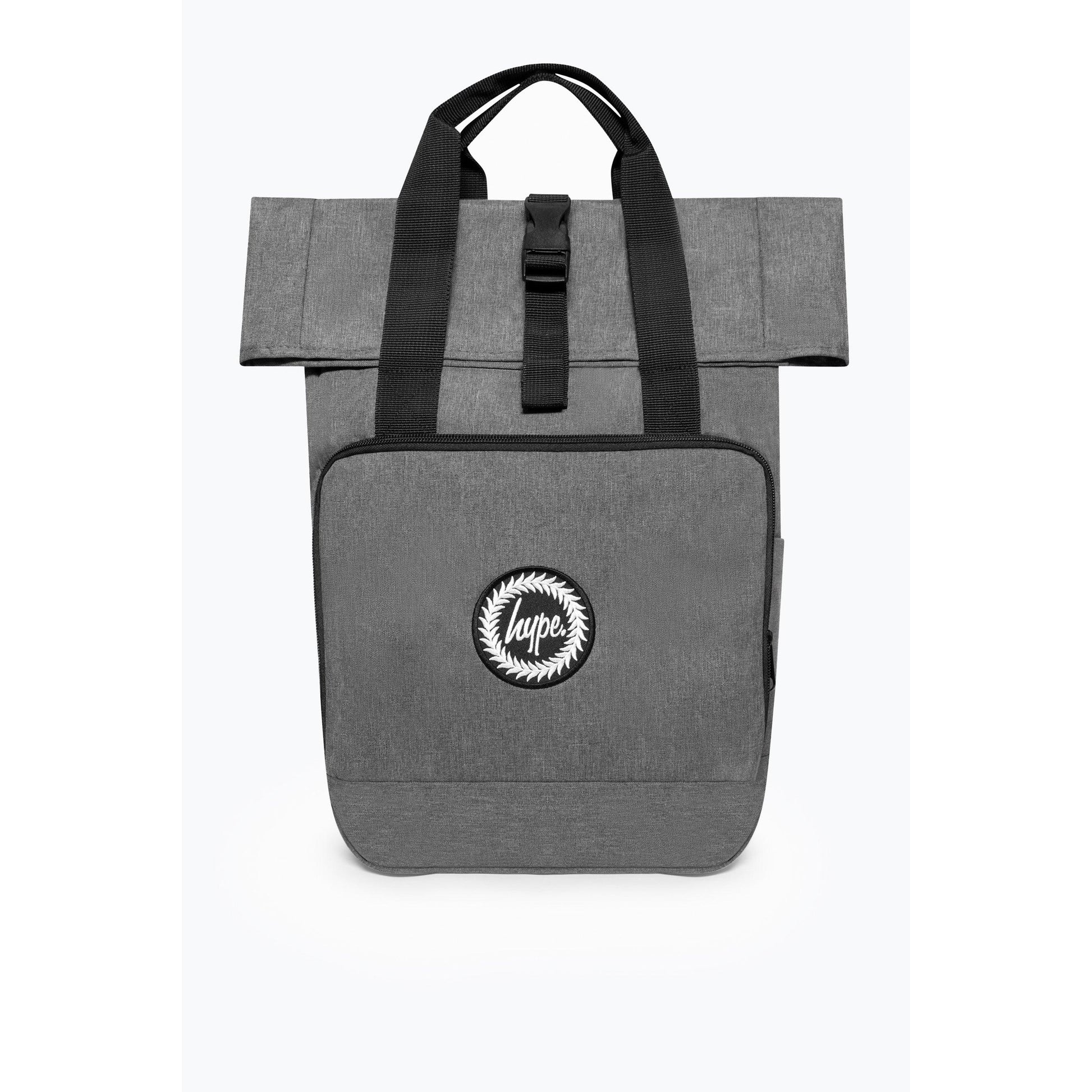 Grey - Front - Hype Roll Top Recycled Laptop Backpack