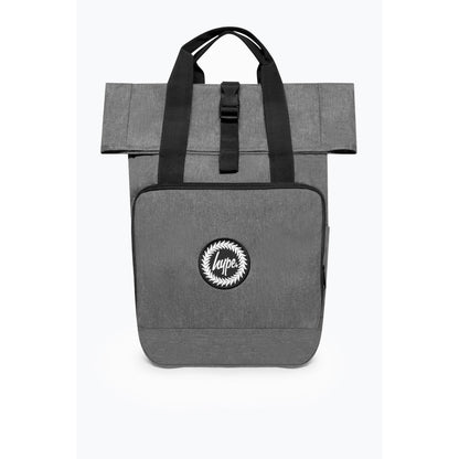Grey - Front - Hype Roll Top Recycled Laptop Backpack