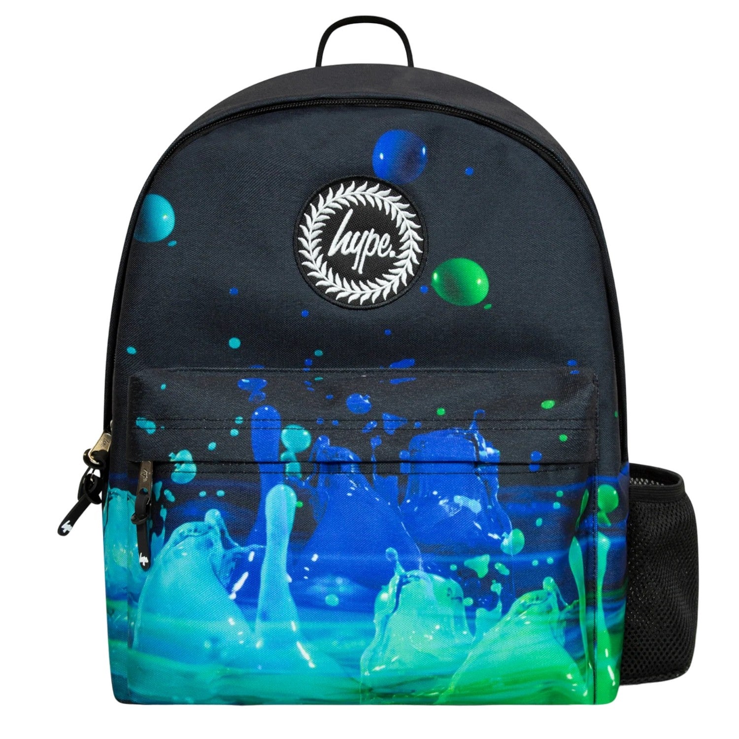 Black-Blue-Green - Front - Hype 3D Droplets Backpack