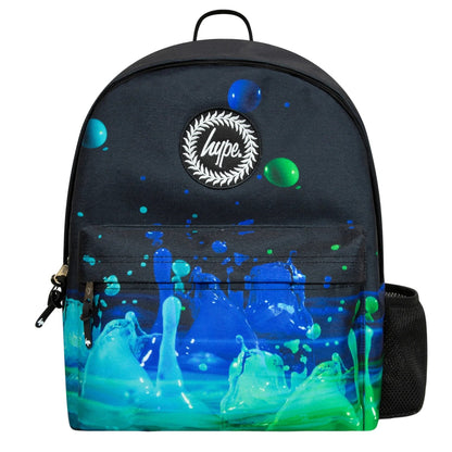 Black-Blue-Green - Front - Hype 3D Droplets Backpack