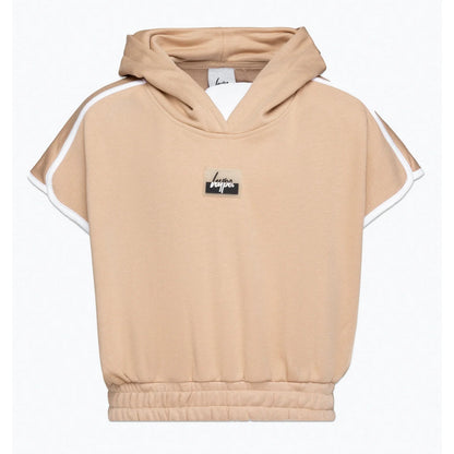 Pink - Front - Hype Girls Script Short-Sleeved Hoodie