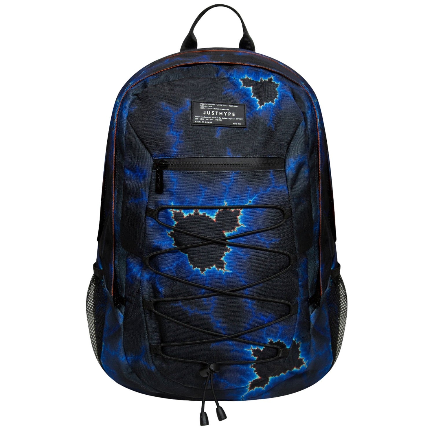 Black-Blue - Front - Hype Lightning Maxi Backpack