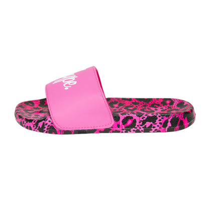 Pink - Lifestyle - Hype Girls Leopard Script Sliders