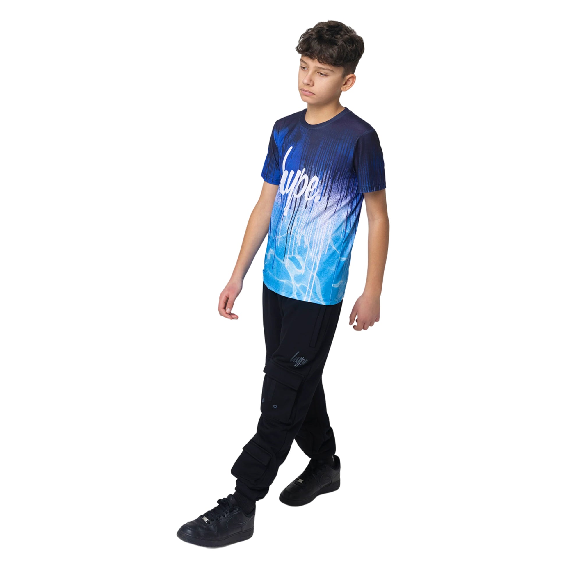 Blue-White-Black - Side - Hype Boys Drips T-Shirt