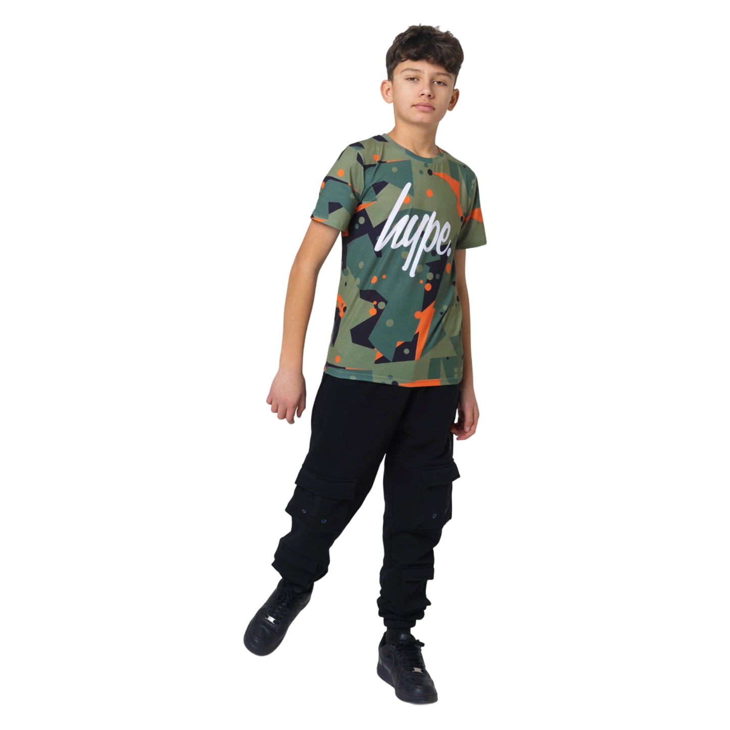 Multicoloured - Side - Hype Boys Geo Camo T-Shirt