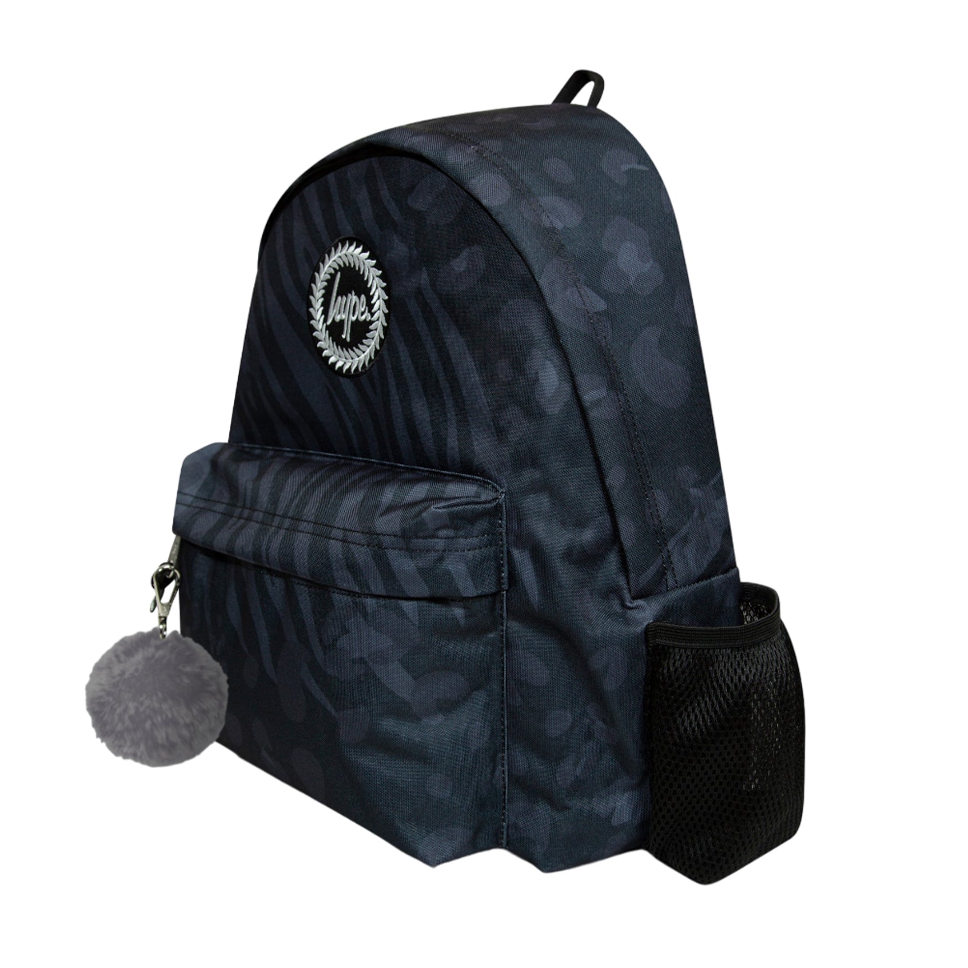 Black - Side - Hype Iconic Animal Print Backpack