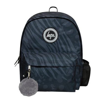 Black - Front - Hype Iconic Animal Print Backpack