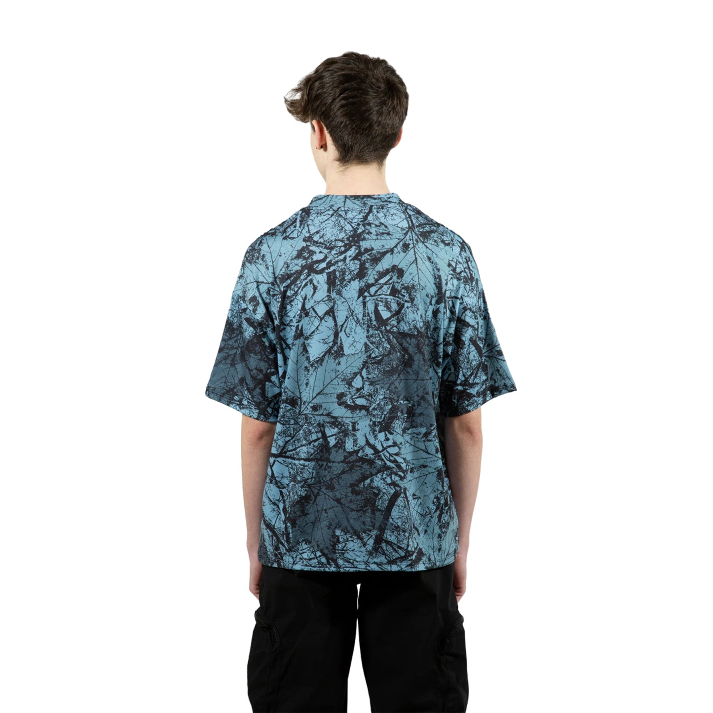 Blue - Back - Hype Boys Y2K Leaf Oversized T-Shirt