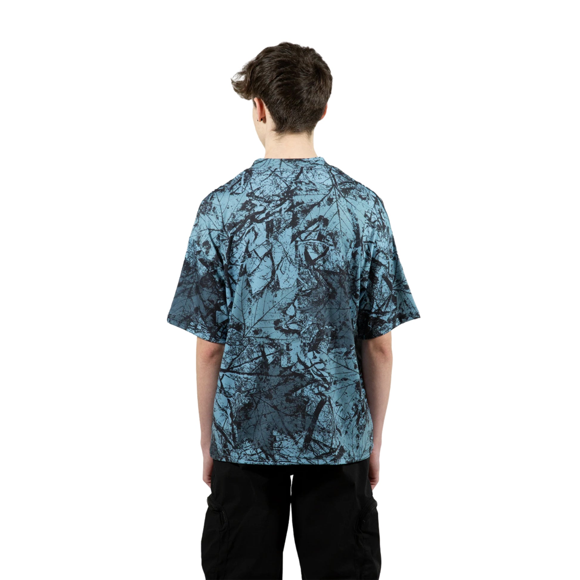 Blue - Back - Hype Boys Y2K Leaf Oversized T-Shirt