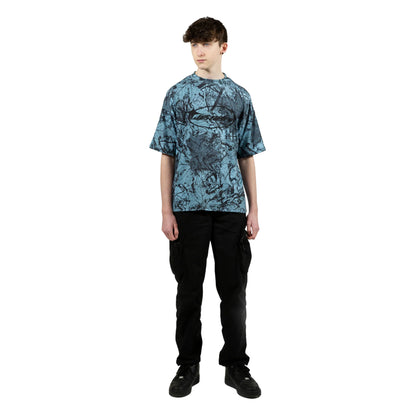 Blue - Side - Hype Boys Y2K Leaf Oversized T-Shirt