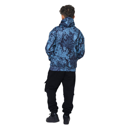 Blue-Black - Lifestyle - Hype Boys Y2K Leaf Print Hoodie