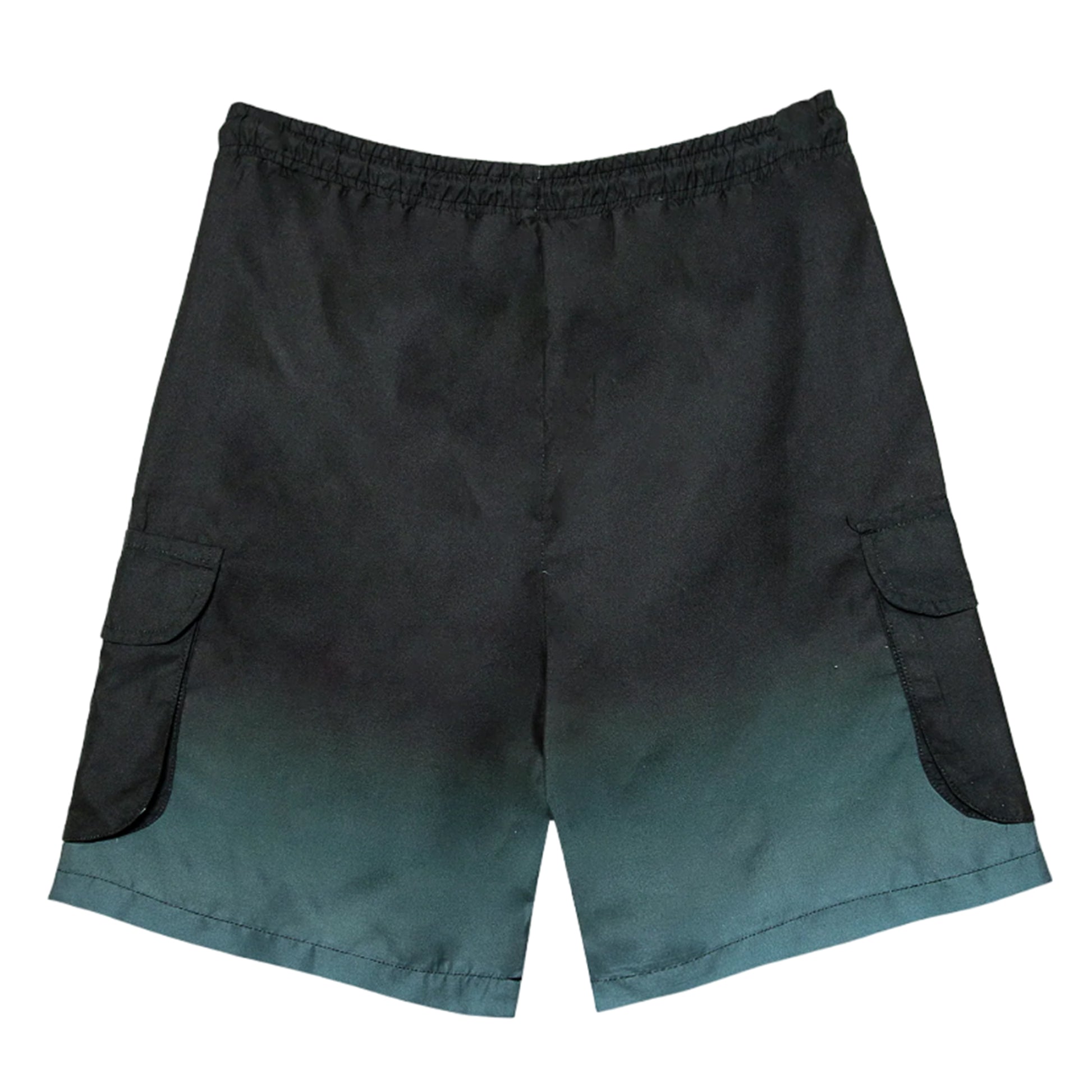 Black-Grey - Back - Hype Childrens-Kids Gradient Fade Cargo Pocket Swim Shorts