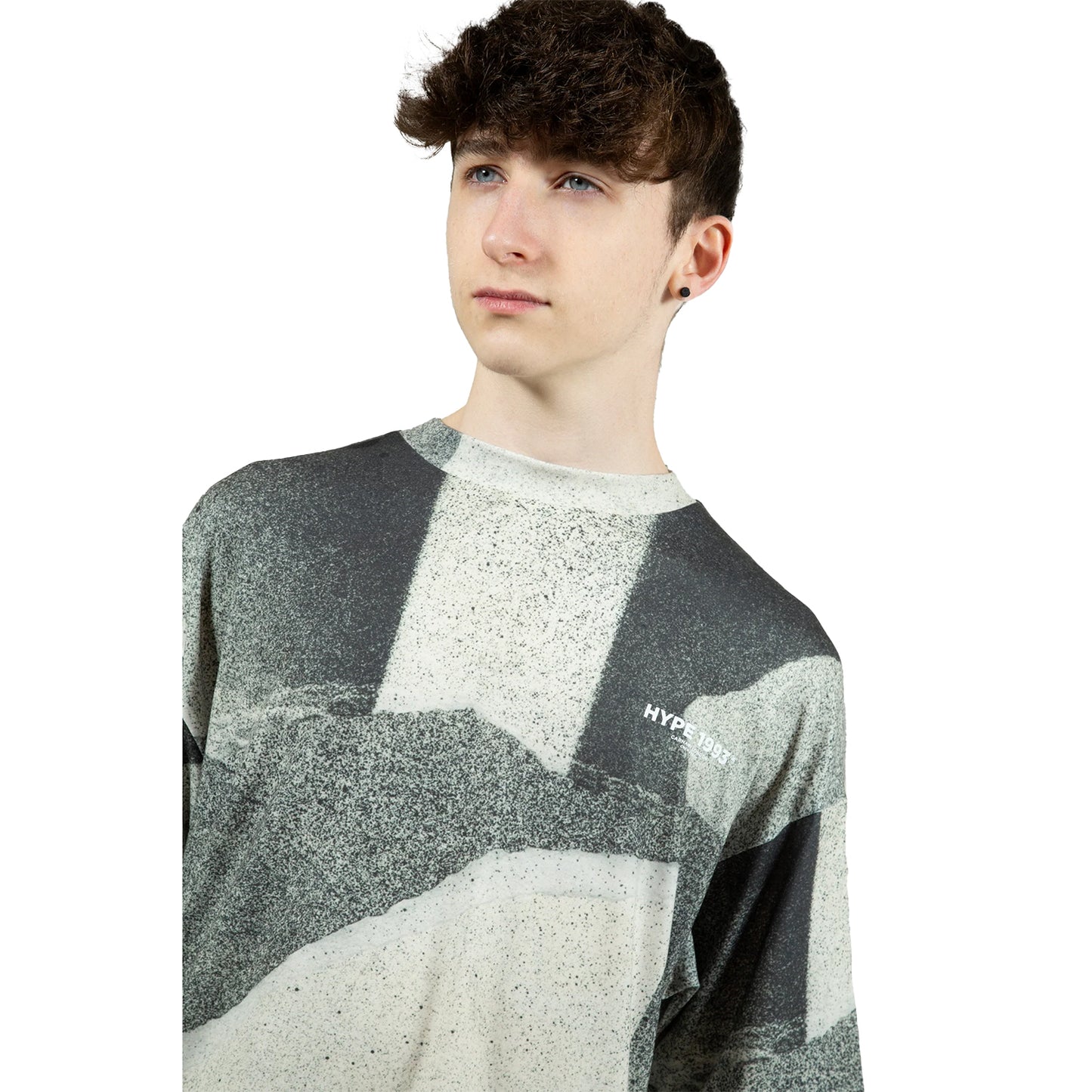 Multicoloured - Side - Hype Boys 1993 Paper Tear Oversized T-Shirt